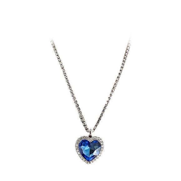 💕Brand New Titanic Blue Heart of The Ocean Love Forever Pendant Necklace - Picture 6 of 6